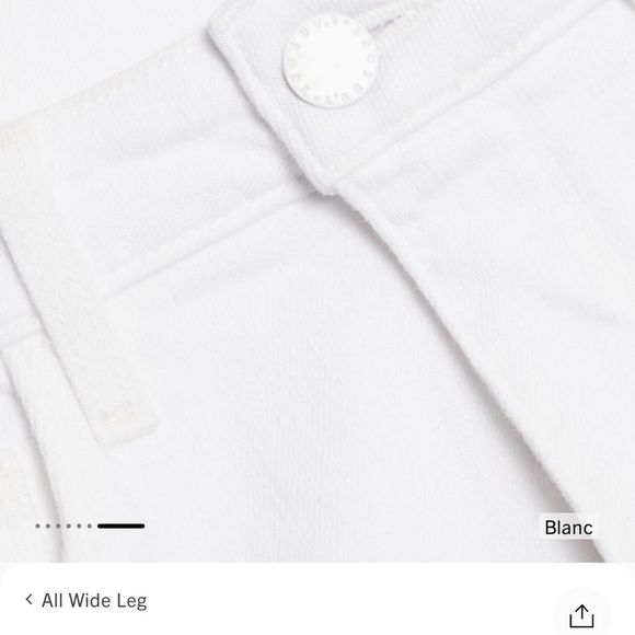 L’Agence Scottie Wide Leg High Rise Jean Blanc White NWOT SZ 27 MSRP $255 - Picture 7 of 7